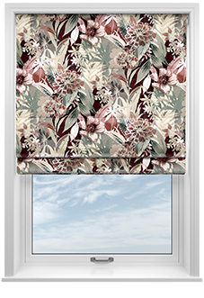 Bali, Red - Roman Blind